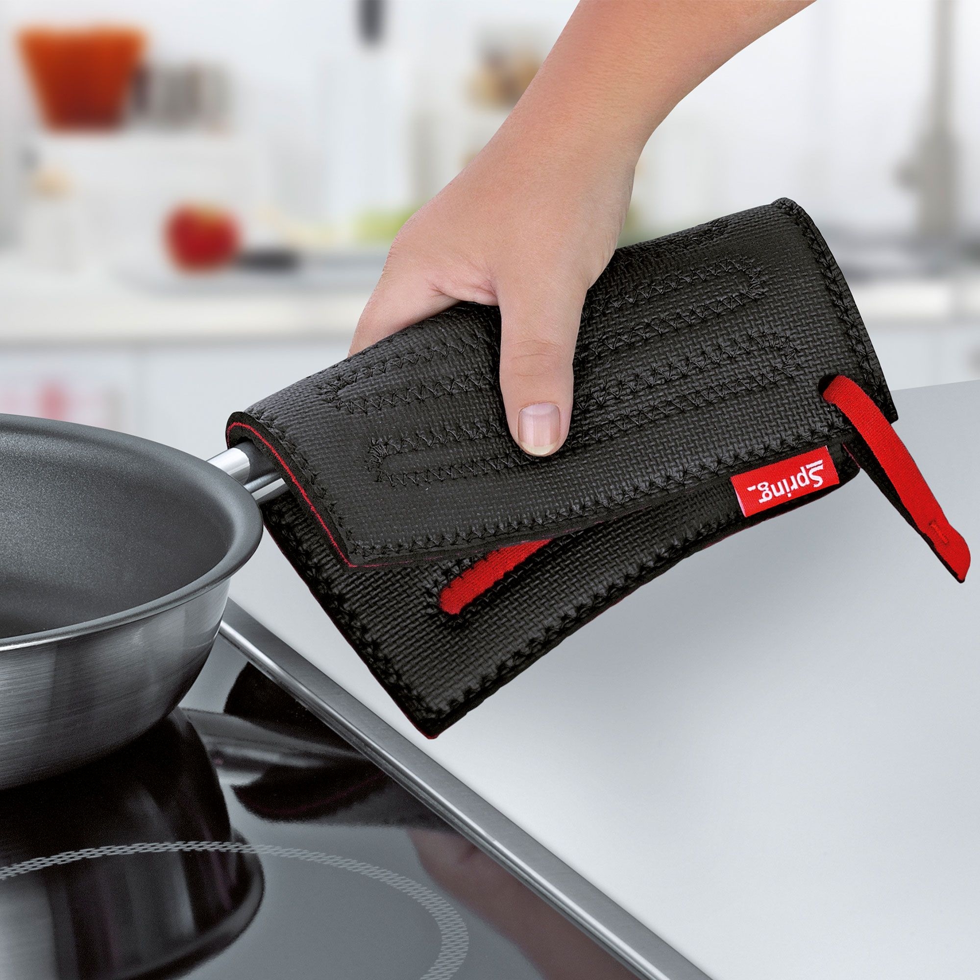 Spring - Coaster GRIPS square, red Spring - Coaster GRIPS square, red