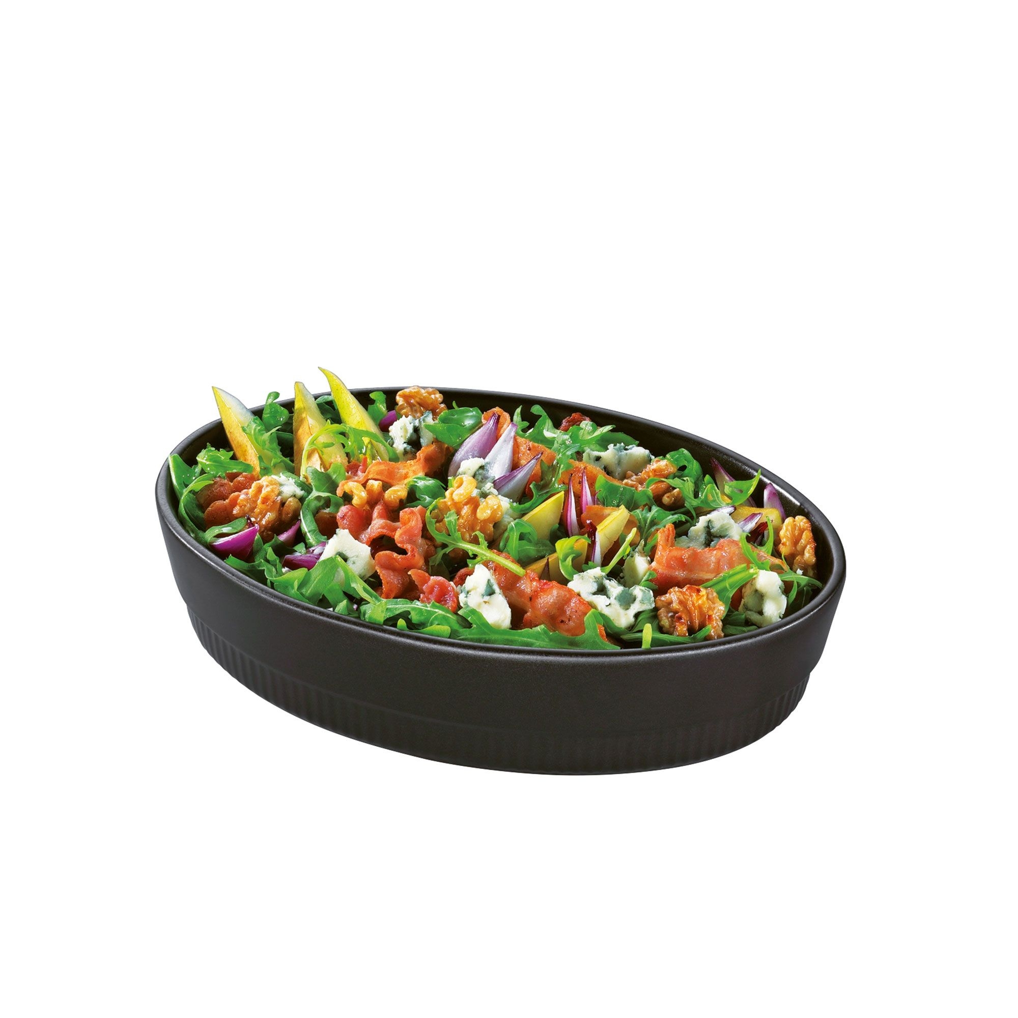 Spring - Auflaufform CHALET, oval - schwarz, 26 cm