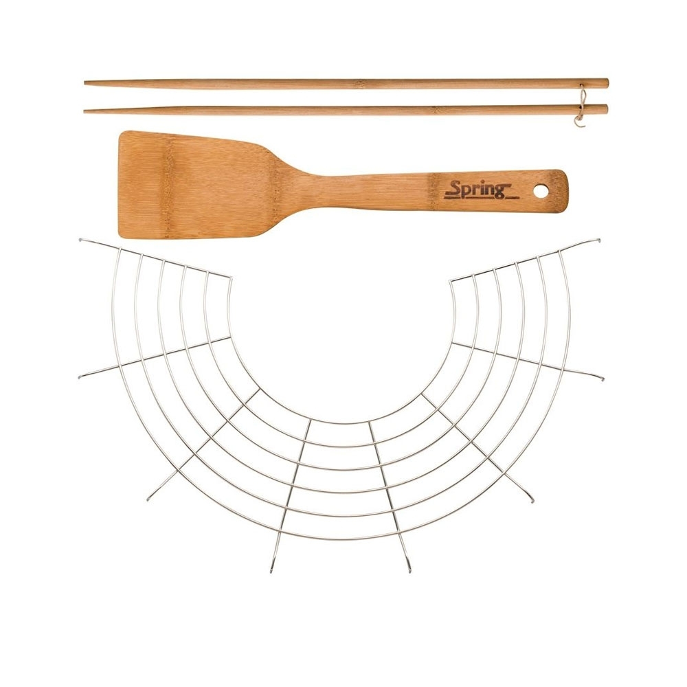 Spring - Cast-iron wok with glass lid - 35 cm Spring - Cast-iron wok with glass lid - 35 cm