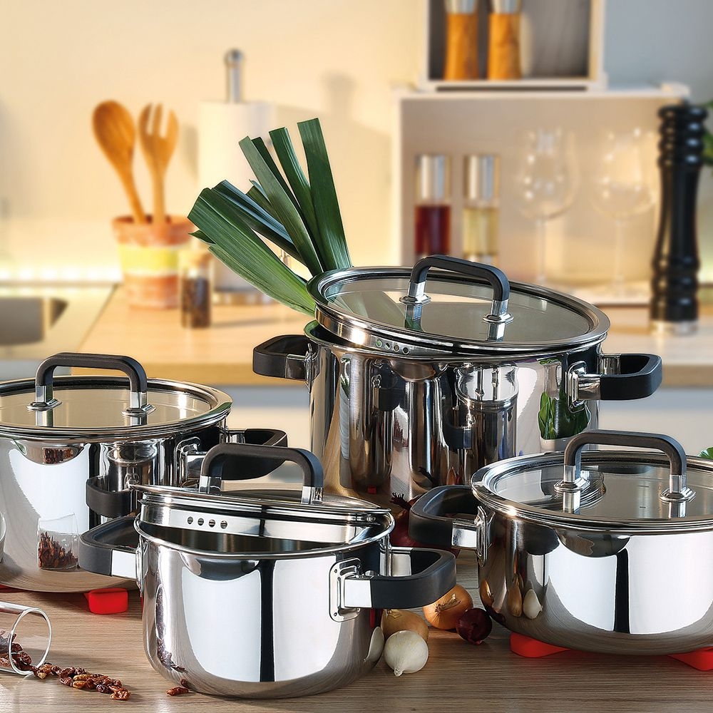 Spring - FUSION2+- Cooking pot high with glass lid 24 cm Spring - FUSION2+- Cooking pot high with glass lid 24 cm