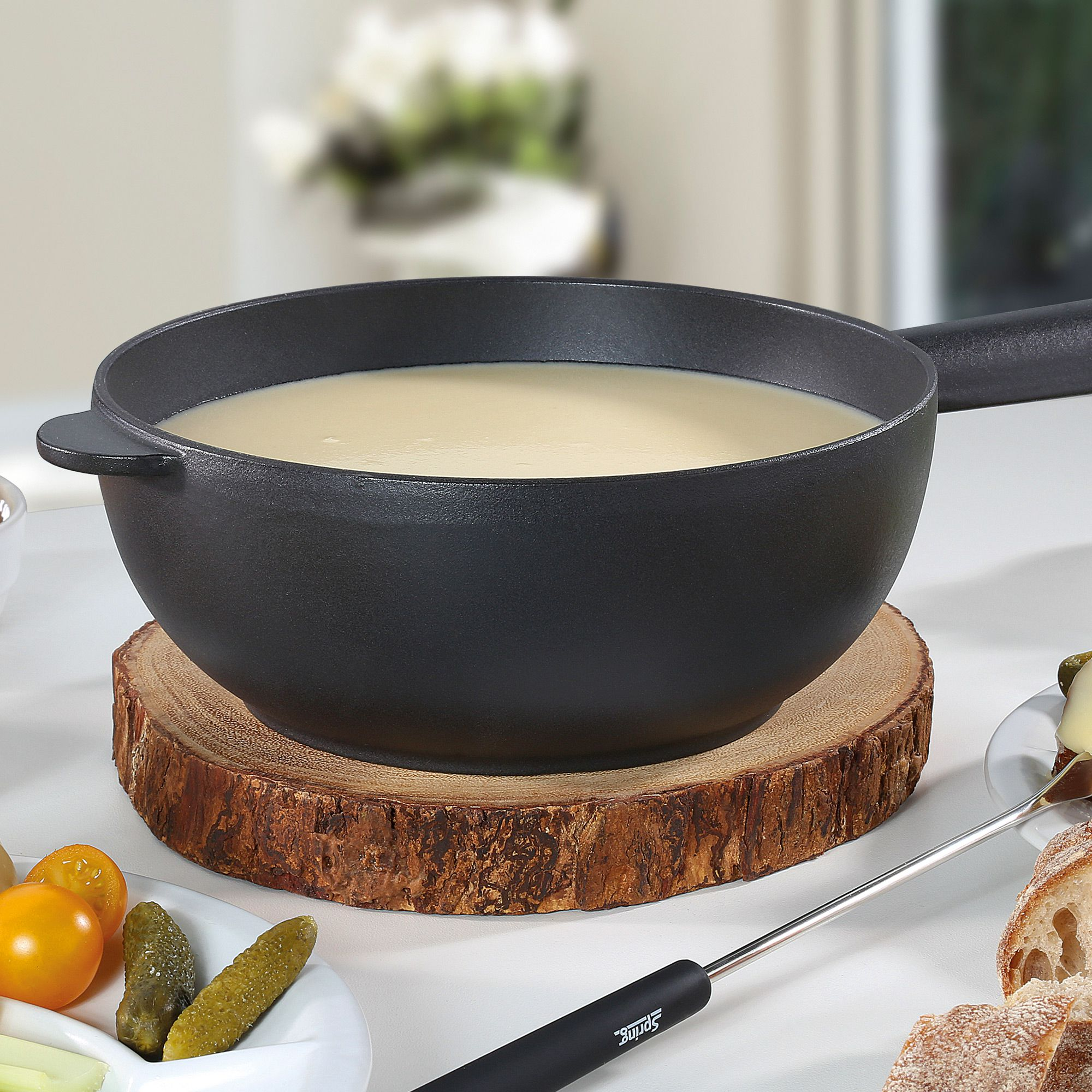 Spring - Fondue - Caquelon Saas Fee 20cm - black matt