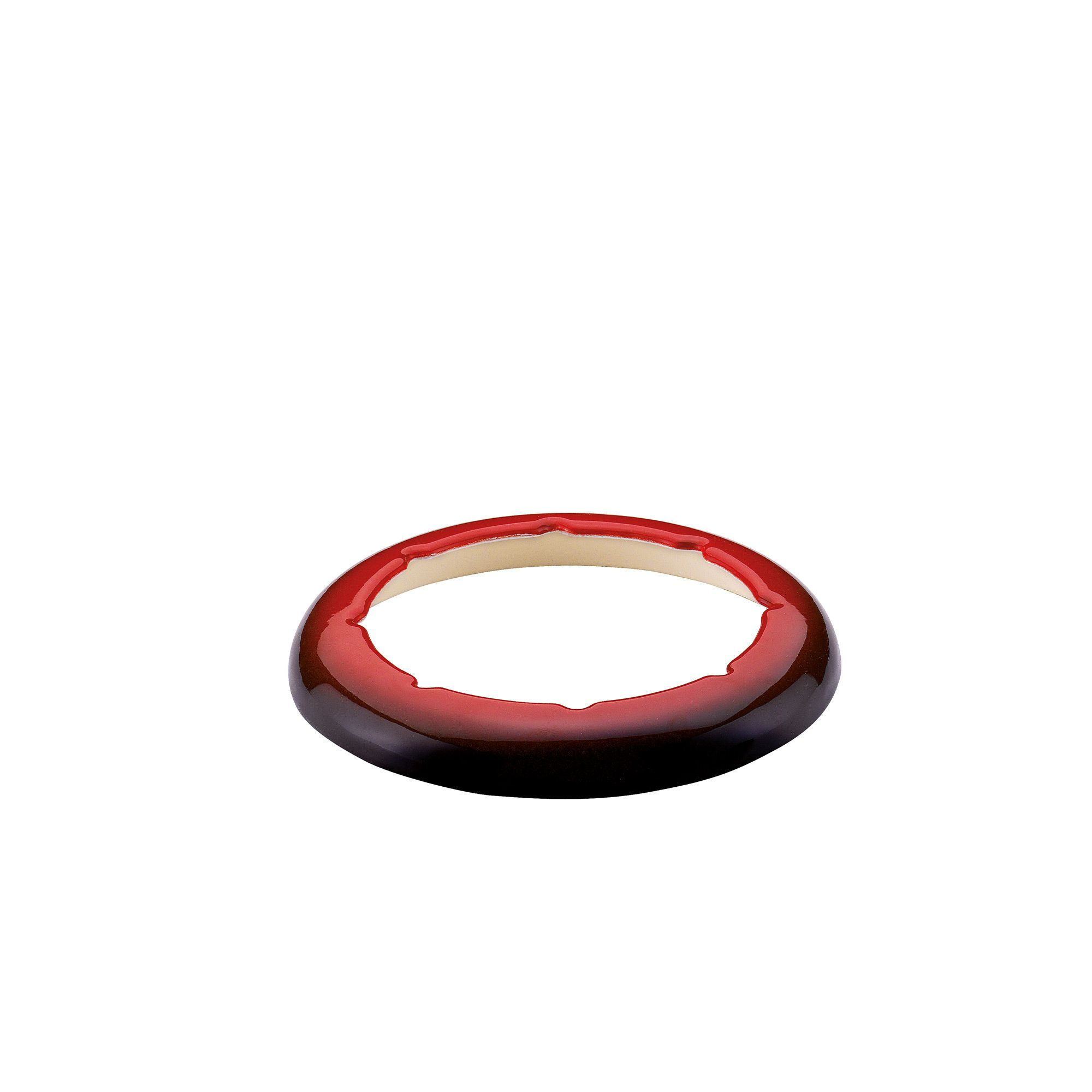 Round two tone red brown plastic bangle
