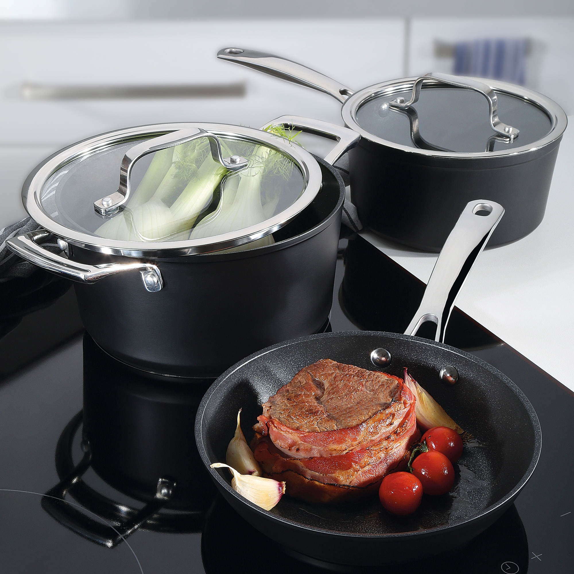 Spring - Bratentopf mit Glasdeckel - MERIDIAN INTENSE PRO - 16 cm