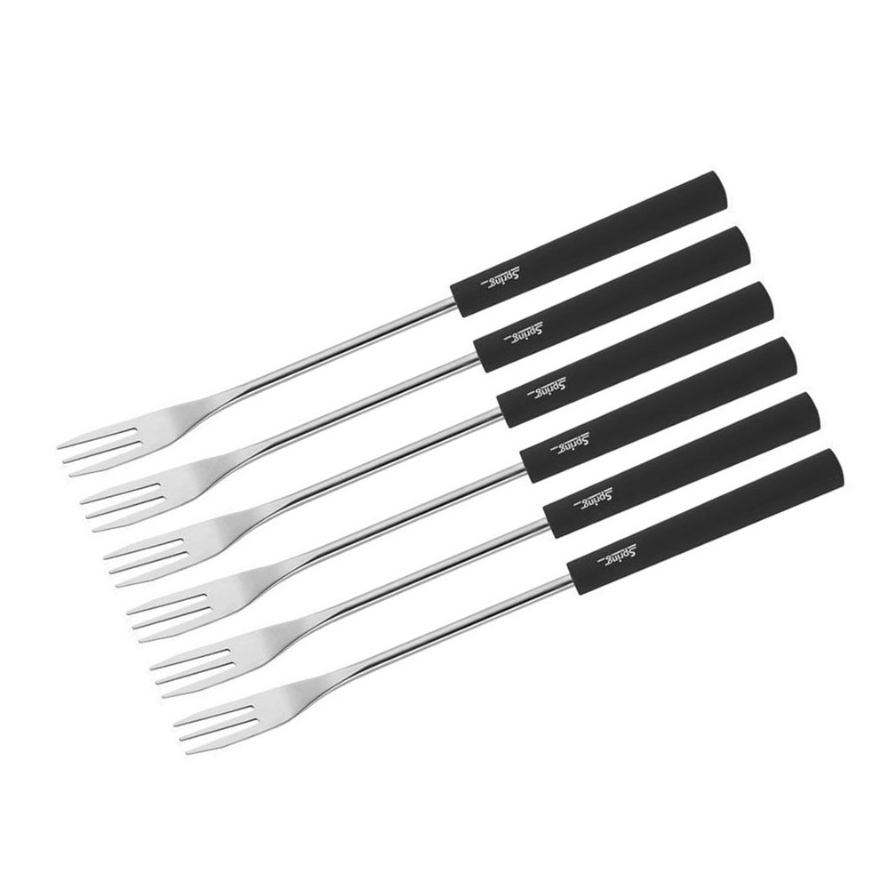 6pcs Matte Black Dinner Spoon Fork Knife Stainless Steel Satin