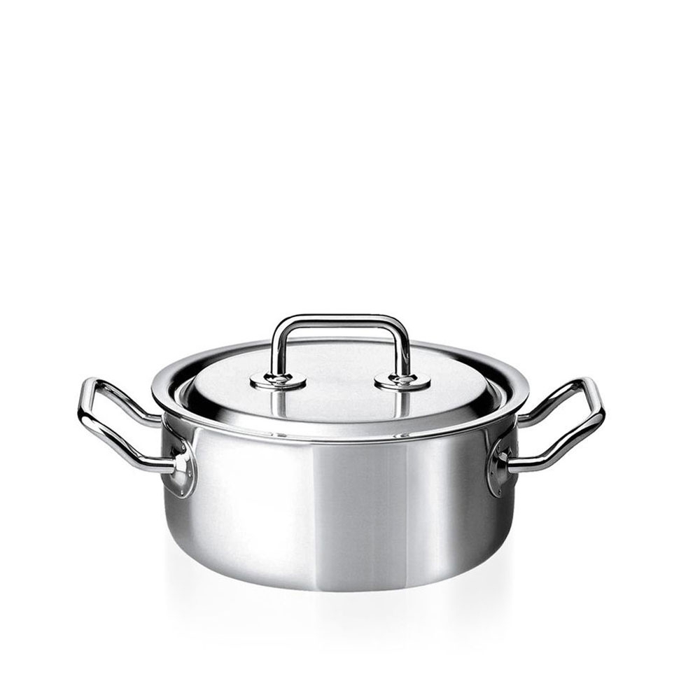 Spring Brigade Premium Padella Singola, 20 Cm, Acciaio Inox 18/10, 5 Strati, Adatta A Induzione, Capacità 2,7 Litri