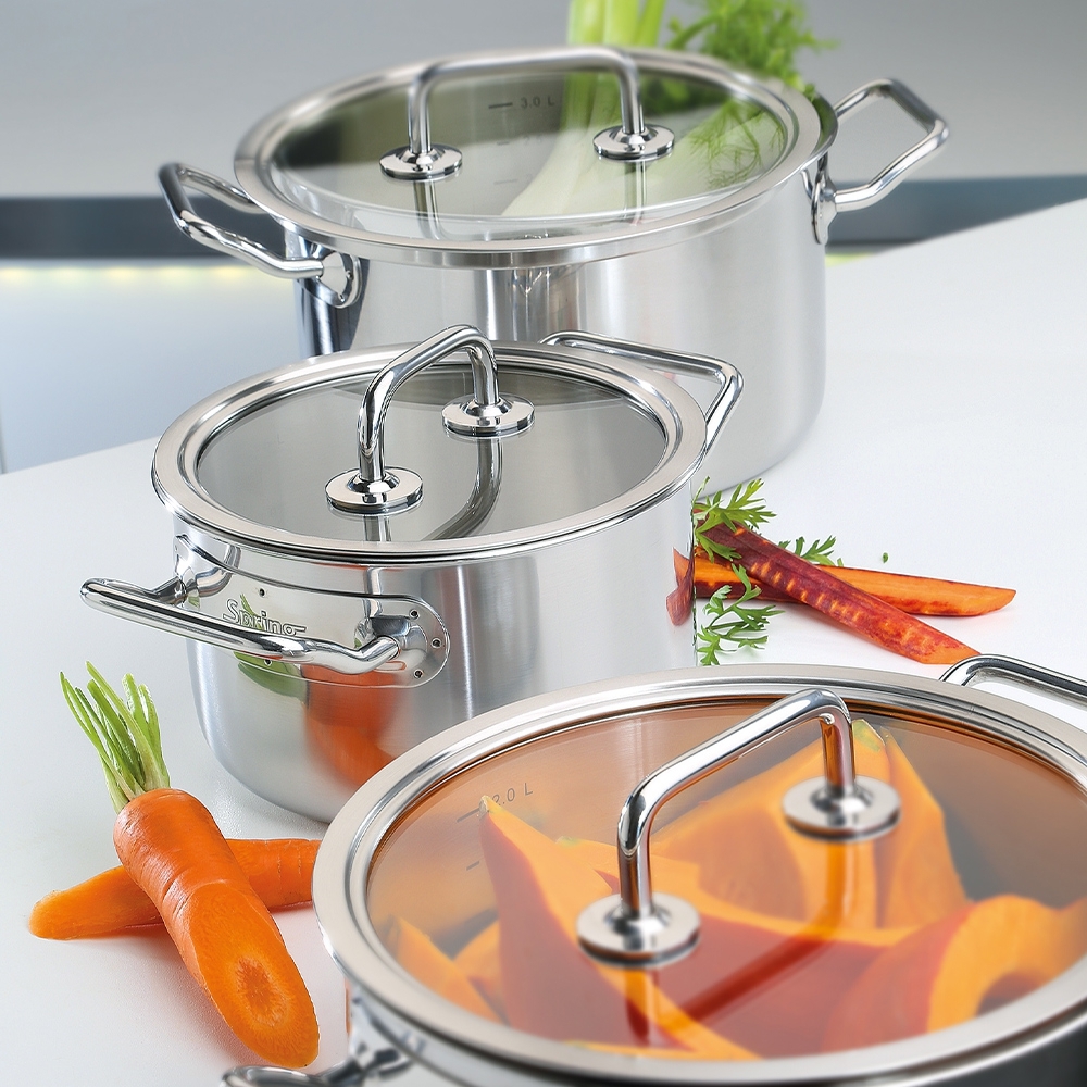 Spring - Meat pot with glass lid - BRIGADE BASIC - 24 cm