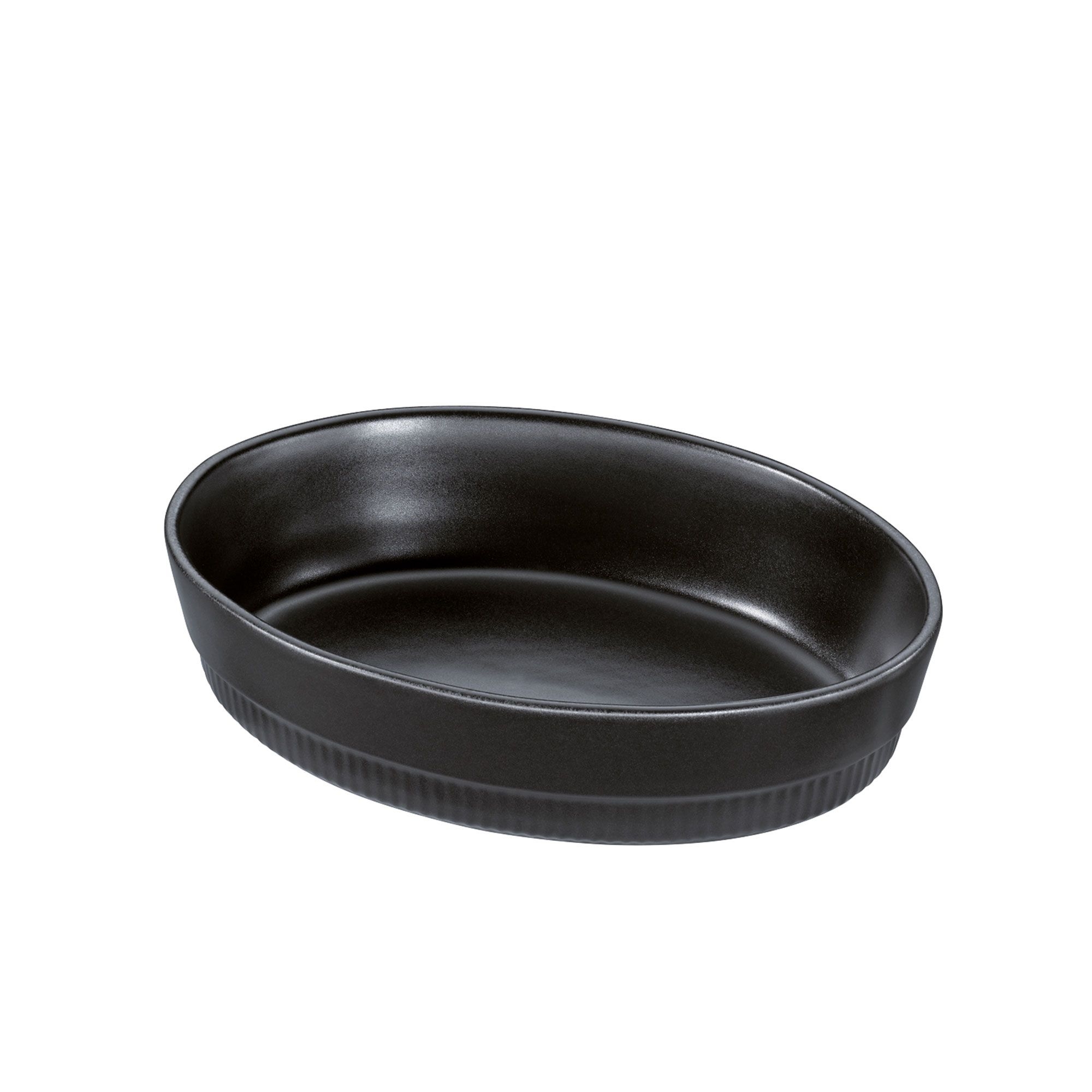 Spring - Auflaufform CHALET, oval - schwarz, 26 cm