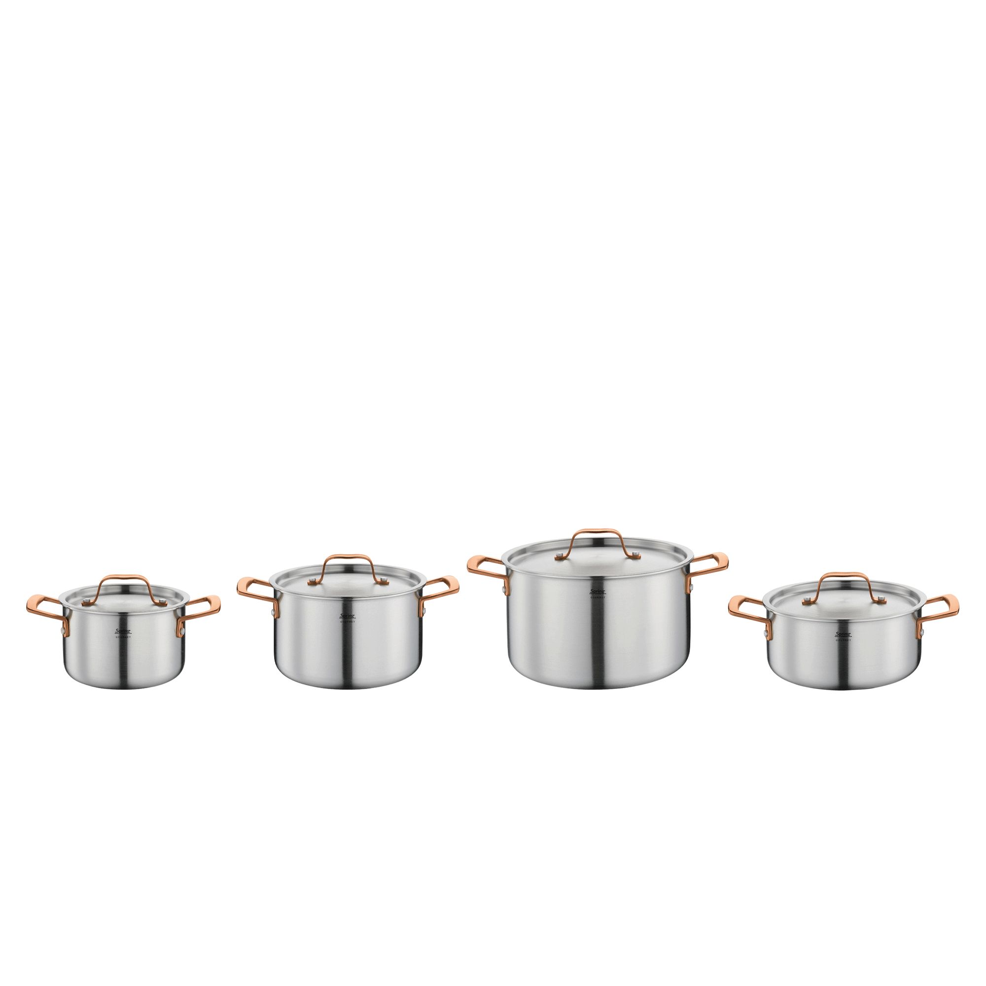 Spring - GOURMET 4-piece saucepan set - rose gold Spring - GOURMET 4-piece saucepan set - rose gold