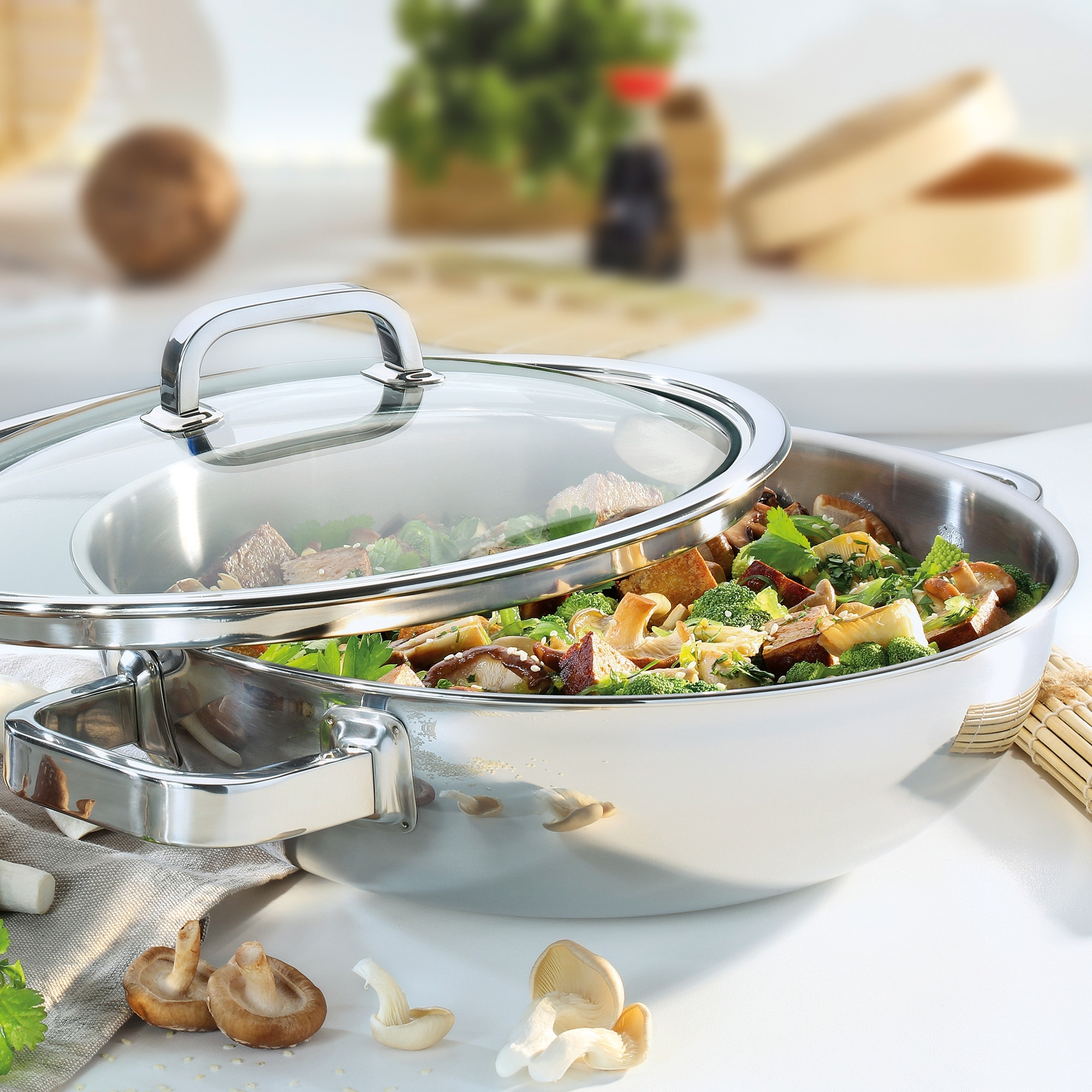 Spring - Wok mit Glasdeckel FINESSE2+ 30 cm